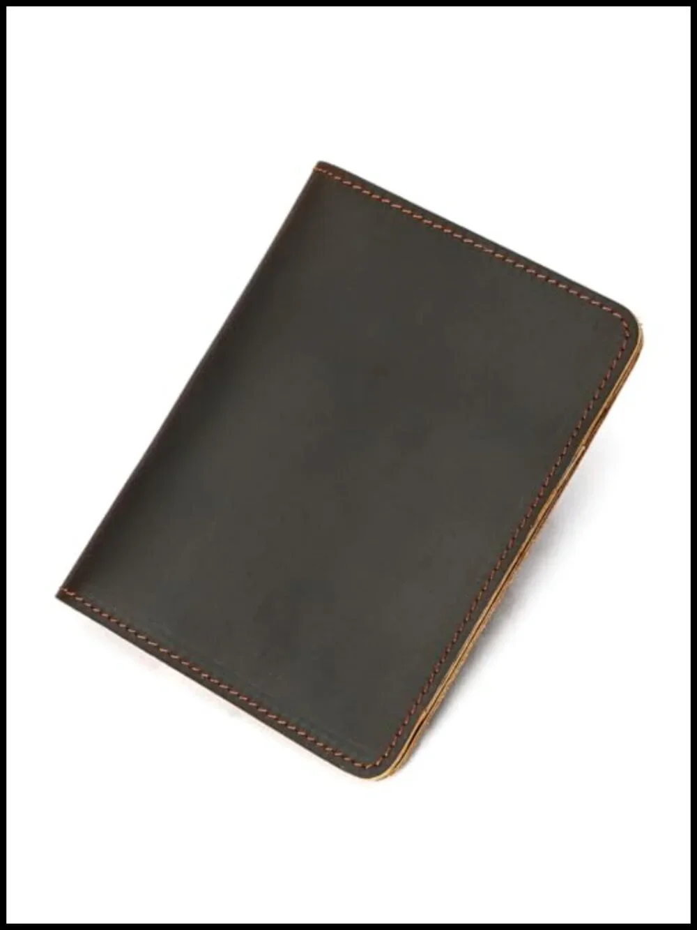 Genuine Leather Passport Holder with Card Slots & Cash Pocket, Vintage Travel